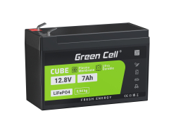 Green Cell® Batéria LiFePO4 7Ah 12.8V 89.6Wh lítium-železo-fosfát fotovolta-ický systém karavan čln
