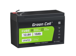 Green Cell® Batéria LiFePO4 10Ah 12.8V 128Wh lítium-železo-fosfát fotovolta-ický systém karavan čln